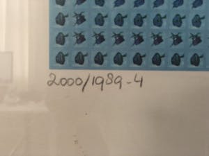 Patty Harpenau - Vierkant - lichtblauw Jaar 1989 - straalt rust uit kopen? Bied vanaf 45!