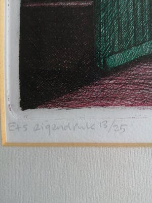 Joost Minnigh - Atelierdeur - 1983 - Kleurenets - eigen druk 13/25 kopen? Bied vanaf 35!