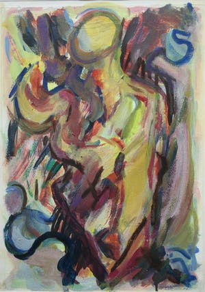 Wim Drion - acrylverf op papier (1987) - mooi ingelijst kopen? Bied vanaf 75!