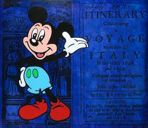 Jan Bollaert - Gemengde techniek op board, Voyage Purple (Groot) verkocht voor € 150!