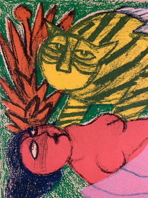 Corneille - kleurenlitho - 'Le tigre amoureux' - 1985 (Hors Commerce) kopen? Bied vanaf 329!