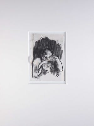 Luis Filcer - Krijttekening op papier, Vrouw V kopen? Bied vanaf 1!