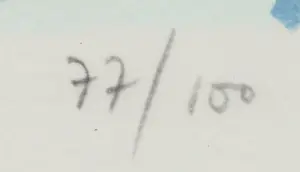 Kees van Bohemen - Ingelijste zeefdruk: dame achter het gordijn - 1979 (nette lijst!) kopen? Bied vanaf 250!
