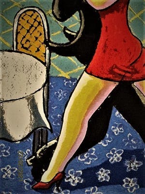 Jacques Tange - populair Rotterdams graficus - gesigneerde Zeefdruk - Tango dinner - 200 exempl. kopen? Bied vanaf 29!