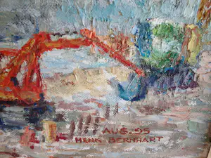 Niet of onleesbaar gesigneerd - Erasmusbrug Rotterdam in aanbouw kopen? Bied vanaf 1!