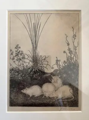 Jan Mankes - Originele Heliogravure - 4 Muizen 1923 kopen? Bied vanaf 50!