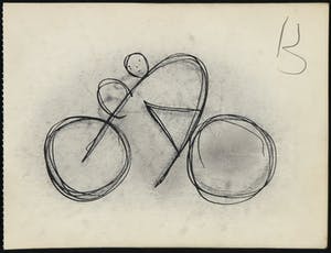 Siep van den Berg - Inkttekening, Wielrenner kopen? Bied vanaf 10!