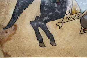 Niet of onleesbaar gesigneerd - Fraaie Perzische Achter Glas Schildering (19e eeuw kopen? Bied vanaf 1!