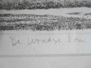 Wim van der Meij - Ingelijste ets "De Woudse Dom" kopen? Bied vanaf 1!