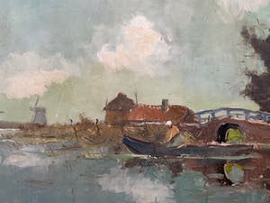 Frans Hoos - Hollands waterlandschap kopen? Bied vanaf 65!