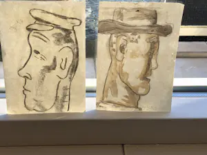 Leo Gestel - Twee koppen van Spakenburger vissers kopen? Bied vanaf 200!