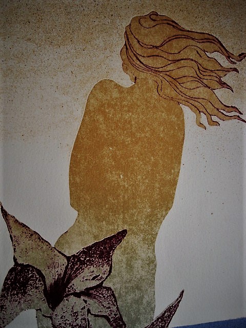 Manuel Menan - Spaans Grafisch Surrealist - Litho "Venus en Lelie" 1975 - gesigneerd  kopen? Bied vanaf 1!