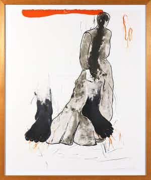 Arno Kramer - Litho, Zonder titel - Ingelijst verkocht voor € 1!