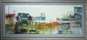 George Heidweiller - Zeefdruk, Cityscape 2 - Ingelijst (Zeer groot) kopen? Bied vanaf 150!