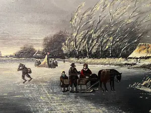 Niet of onleesbaar gesigneerd - schaatspret kopen? Bied vanaf 1!