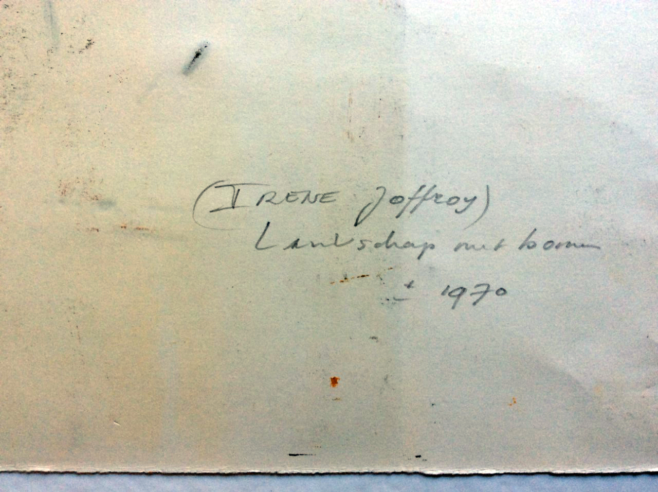 Irene Joffroy - Landschap met bomen - olieverf op stevig papier kopen? Bied vanaf 40!