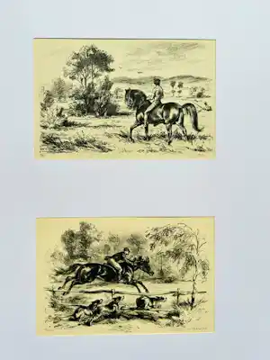 Emil Kotrba - Lot van twee paarden litho's kaufen? Bieten Sie von 55!