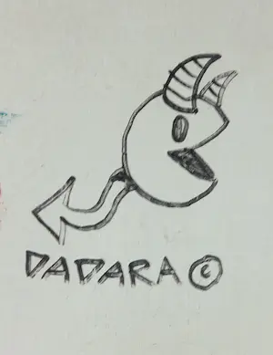 Dadara - Acryl op paneel, Eaten (Zeer groot) kopen? Bied vanaf 500!