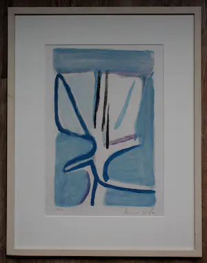 Bram van Velde - Ingelijste litho: 'Fleur légère kopen? Bied vanaf 299!