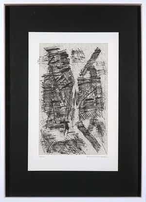 Jan Schoonhoven - Zeefdruk uit het portfolio Formatie - Ingelijst verkocht voor € 1!