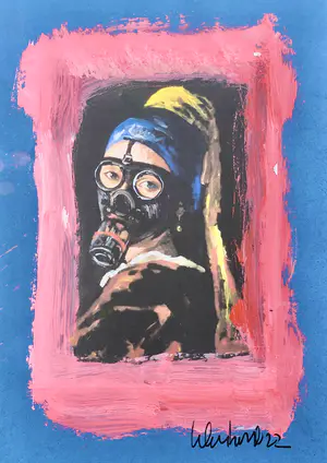 Peter Klashorst - Meisje met de Parel (naar Johannes Vermeer) kaufen? Bieten Sie von 69!