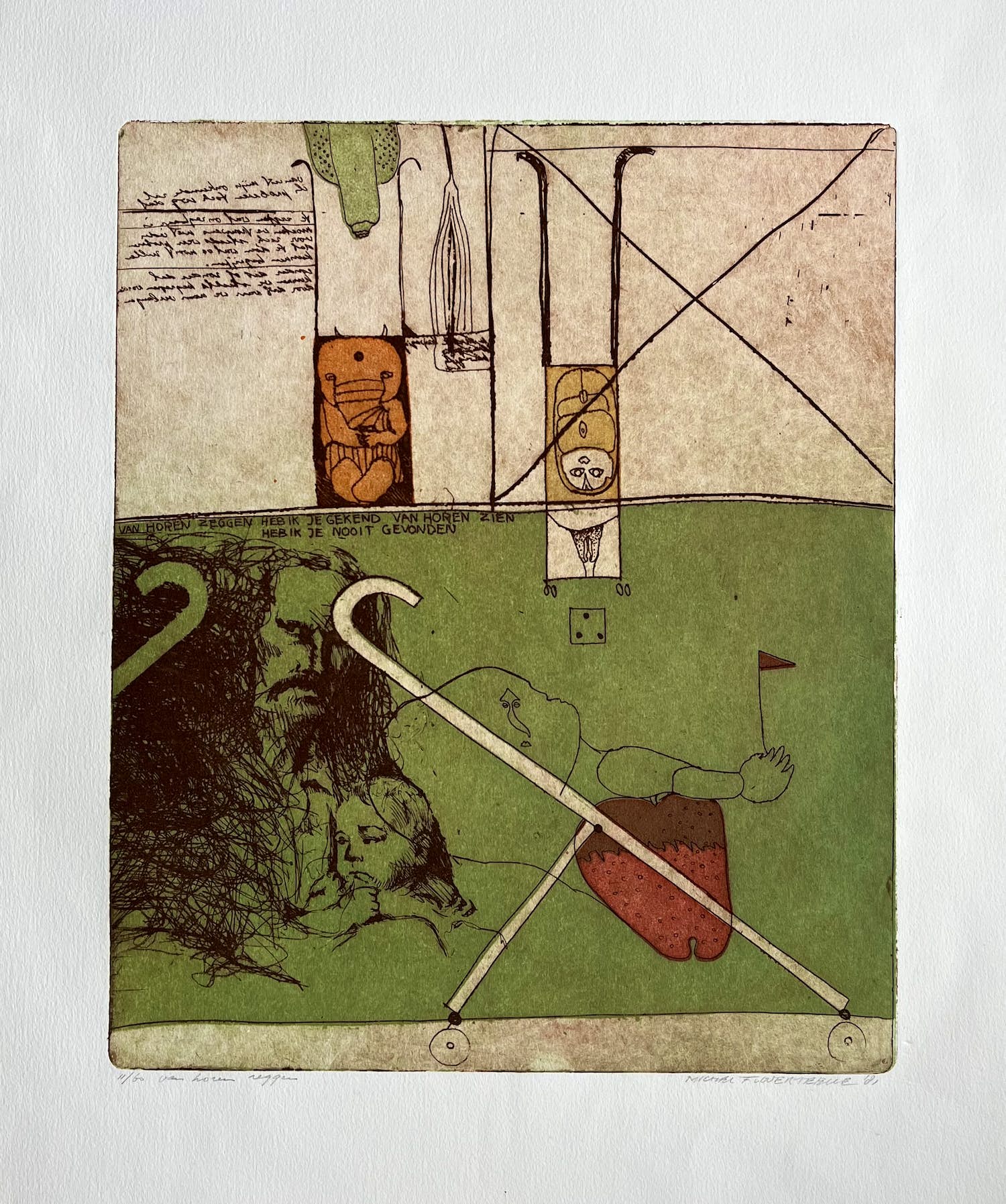 Michel van Overbeeke - "Van horen zeggen" - 1981 - 11/60 verkocht voor € 75!