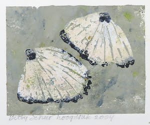 Betty Scheer - Linosnede, Schelpen kopen? Bied vanaf 70!