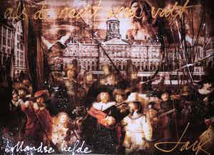 Jack Liemburg - Gemengde techniek op doek, Als de nacht weer valt (Groot) verkocht voor € 500!