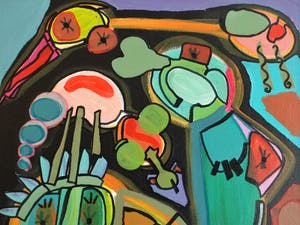 Jasper Banen - Acryl op doek, ingelijst , “Rhapsody” – 2021 kopen? Bied vanaf 215!