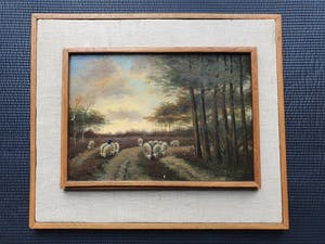 Niet of onleesbaar gesigneerd - Landschap met schapenherder kopen? Bied vanaf 1!