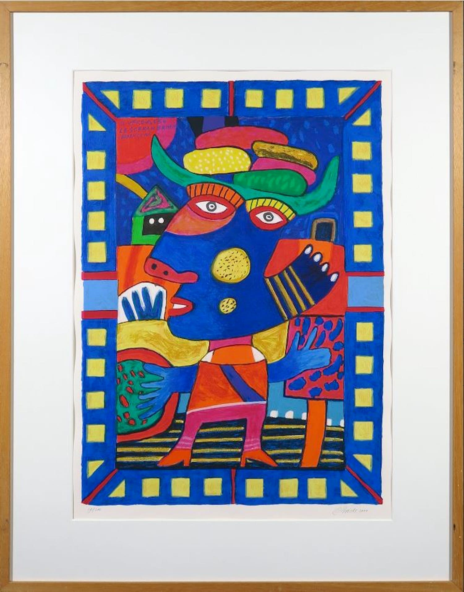 Clemens Briels - D33153 Zeefdruk, Il Verdulero le sobran banana iberengena - Ingelijst verkocht voor € 80!