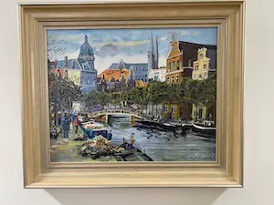 Niet of onleesbaar gesigneerd - bloemenverkoope aan de gracht kopen? Bied vanaf 1!