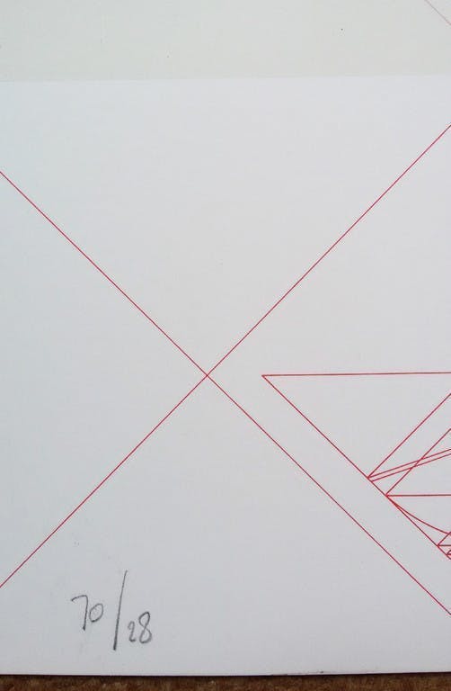 Jan Hoogstad - Geometrisch abstract architectuur concept, zeefdruk kopen? Bied vanaf 1!