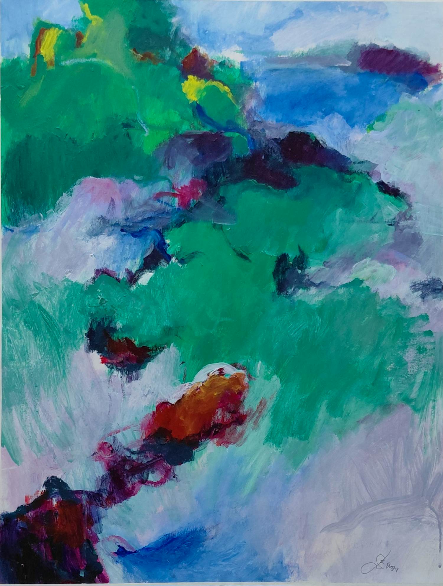 Franscz Witte - mooi abstract landschappelijk werk kopen? Bied vanaf 75!