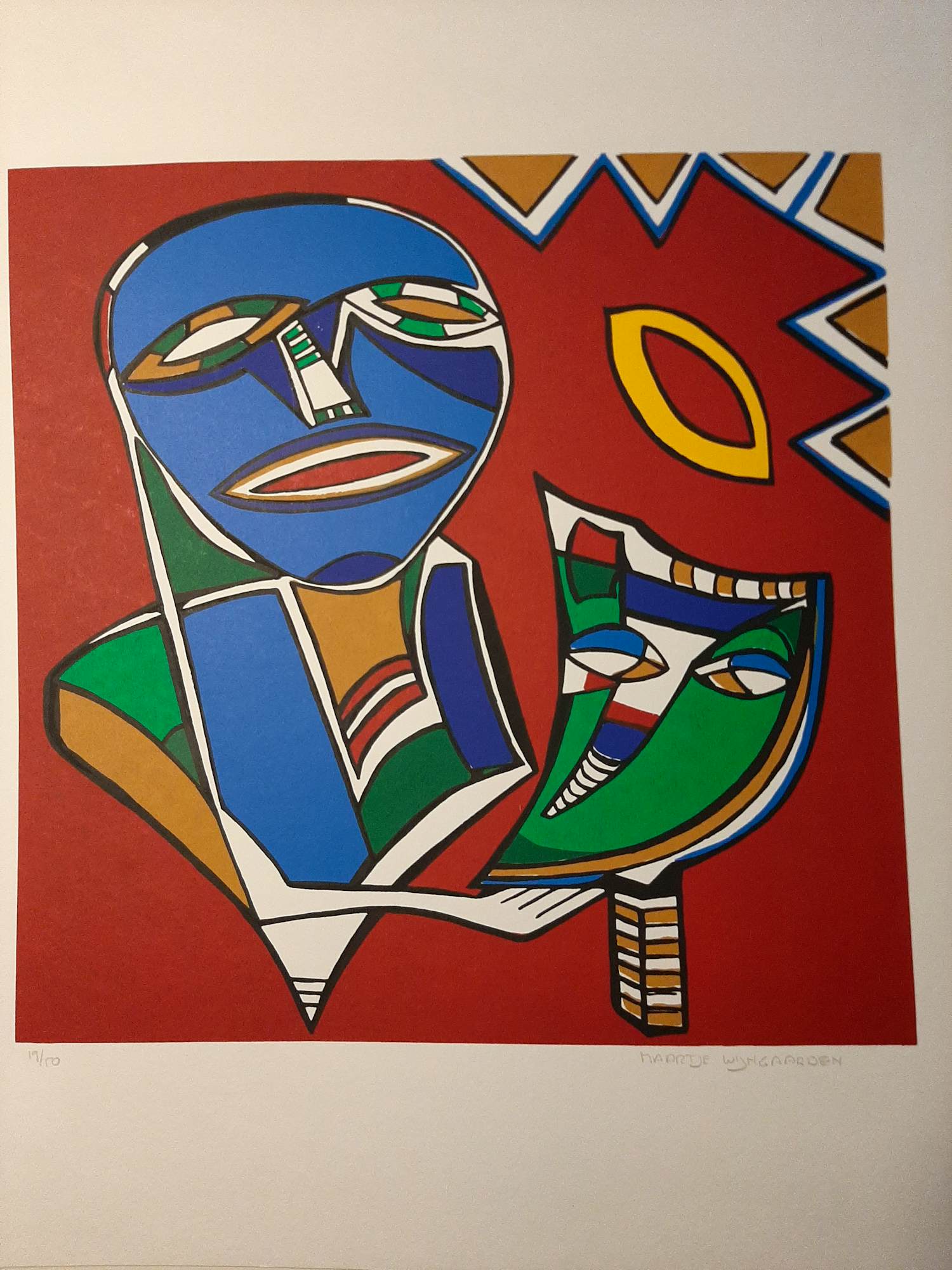 Maartje Wijngaarden - Originele zeefdruk op papier - Oplage 50 ex Titel: Afrika II kopen? Bied vanaf 40!