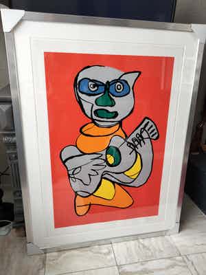 Karel Appel - Cool luke singing hands {zeer groot] verkocht voor € 999!