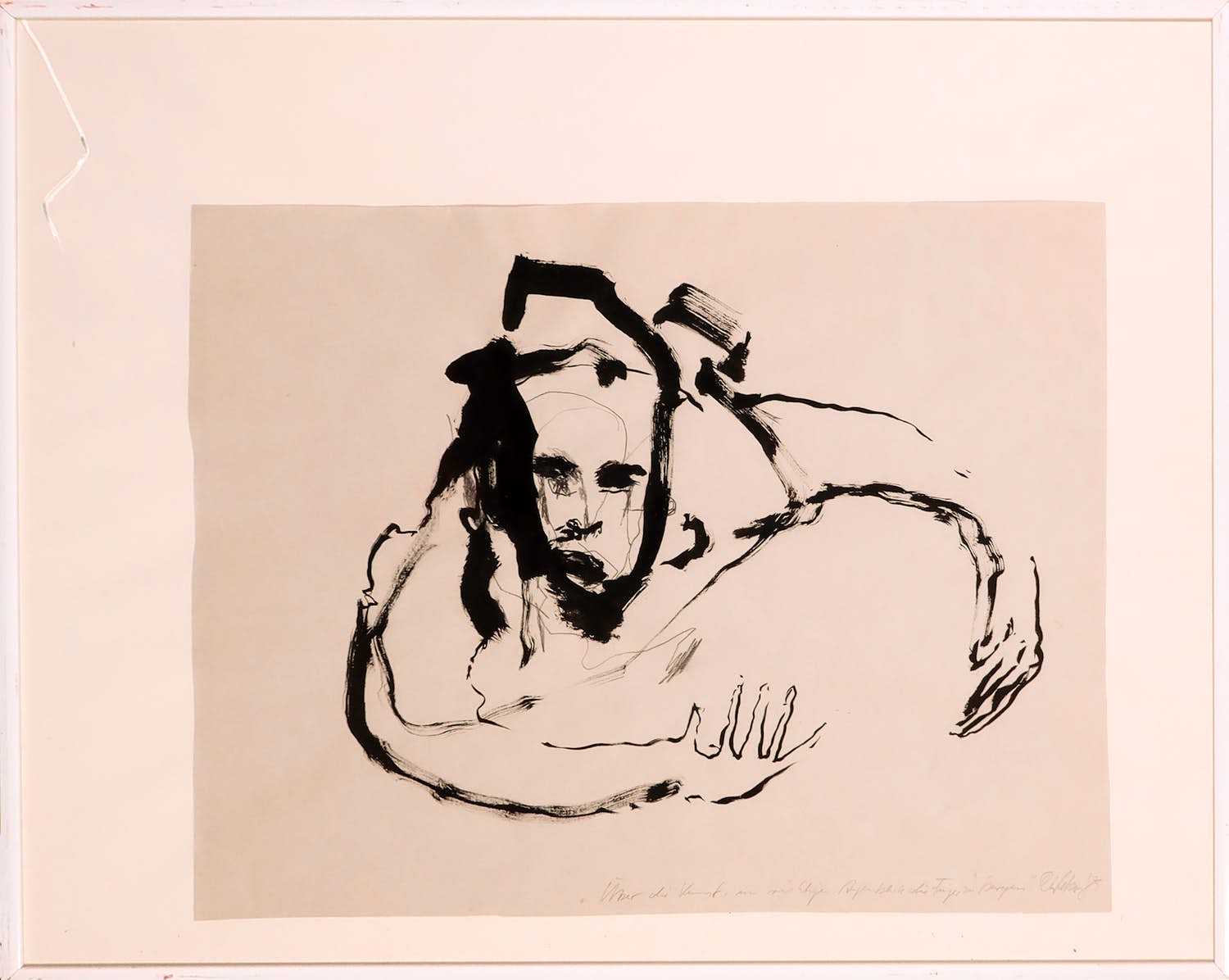 Niet of onleesbaar gesigneerd - Inkttekening, Uber die Kunst ein Richtigen - Ingelijst kopen? Bied vanaf 1!