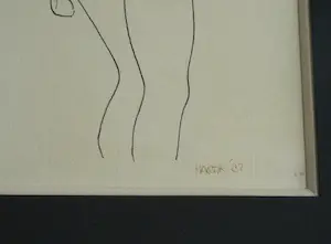 Niet of onleesbaar gesigneerd - Ingelijste aquarel / tekening , Man, op rug gezien kopen? Bied vanaf 1!