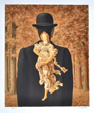 Rene Magritte - (naar) ‘ Le bouquet tout fait‘ (1954 ), Lithografie verkocht voor € 390!