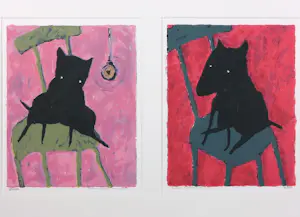 Peter Bastiaanssen - Zeefdruk, Dog- Ingelijst kopen? Bied vanaf 20!