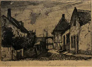 Eugene Lucker - Met Lücker door Nederland -vier etsen kopen? Bied vanaf 40!