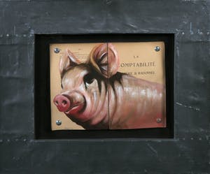 Jan Bollaert - Gemengde techniek op papier, La comptabilité - Ingelijst kopen? Bied vanaf 1!