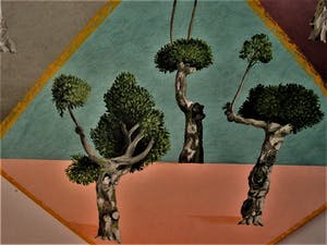 Erna van Mondfrans - GROOT realistisch olieverf "Frankrijk de bomen van Chalabre" gesigneerd kopen? Bied vanaf 20!