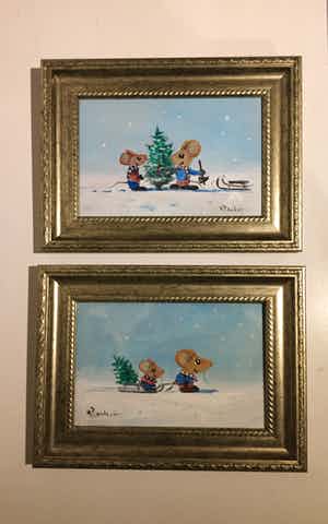 Henk Poeder - kerst en muizen verkocht voor € 61!