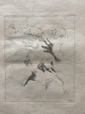 Abraham Bloemaert - Studie van handen kopen? Bied vanaf 49!