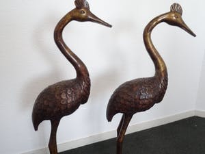 Curiosa - 2 Kraanvogels van metaal. kopen? Bied vanaf 70!