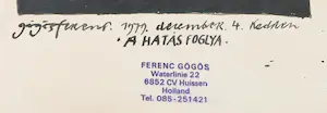 Ferenc Gogos - Gouache, A hatas foglya kopen? Bied vanaf 80!