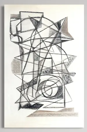 Silvin Bronkart - Prächtige und großformatige abstrakte Komposition aus dem Jahr 1954 kopen? Bied vanaf 800!