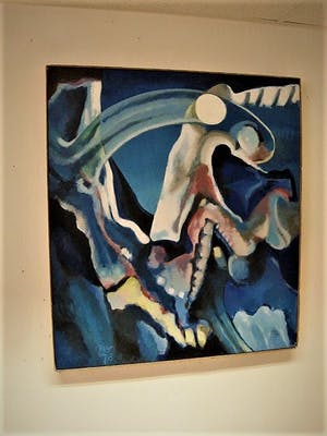 Frank Reyn - (vader van Halina) GROOT Expressionistisch olieverf "het maken van de Maan" kopen? Bied vanaf 30!