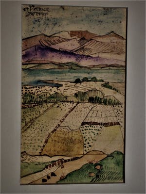 Niet of onleesbaar gesigneerd - Intrigerend impressionistisch geschilderde Gouache "Berglandschap" gesigneerd kopen? Bied vanaf 10!